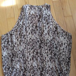 silk animal print tank top size M Frey Dry clean only